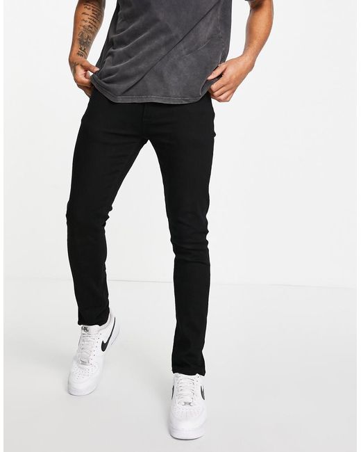 River Island Skinny Jeans in het Black voor heren