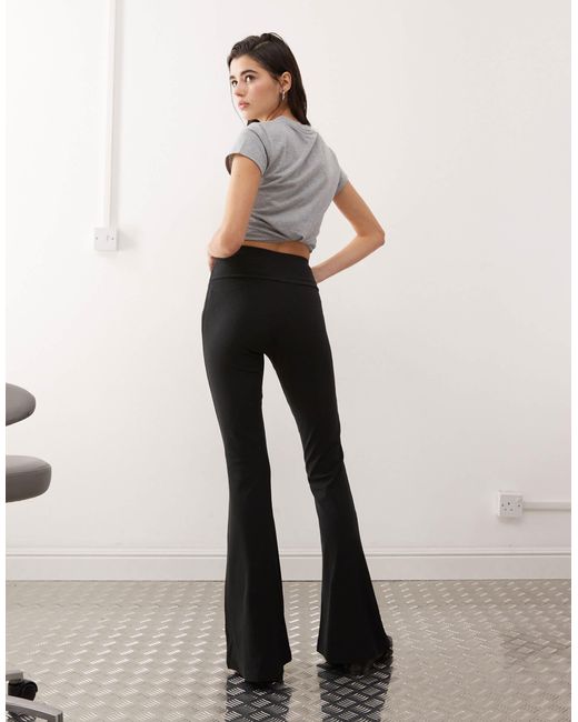 Adidas Originals Black Trefoil Essentials Flared Leggings