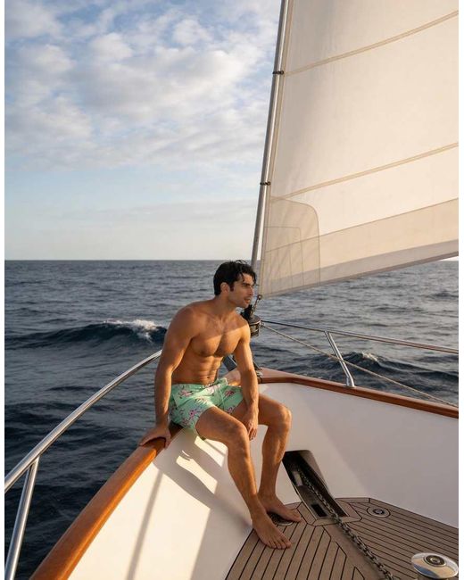 Apreslife Blue Octo Swim Shorts for men