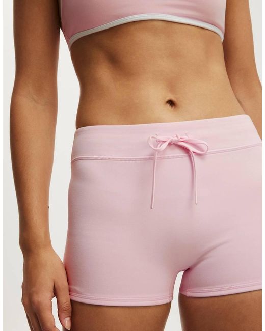 Cotton On White Ultra Soft Tie Front Micro Short