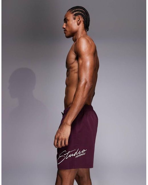 ASOS Purple Swim Shorts for men