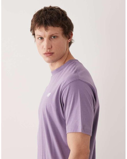 New Balance Purple Sport Essentials Cotton T-Shirt for men