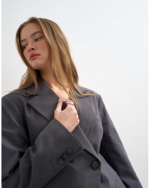 TOPSHOP Gray – schlichter, taillierter blazer