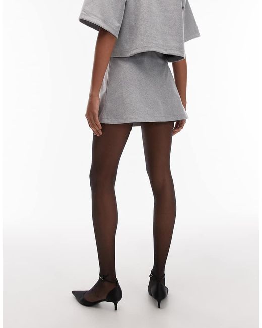 ASOS White Co-Ord Brushed A-Line Skort