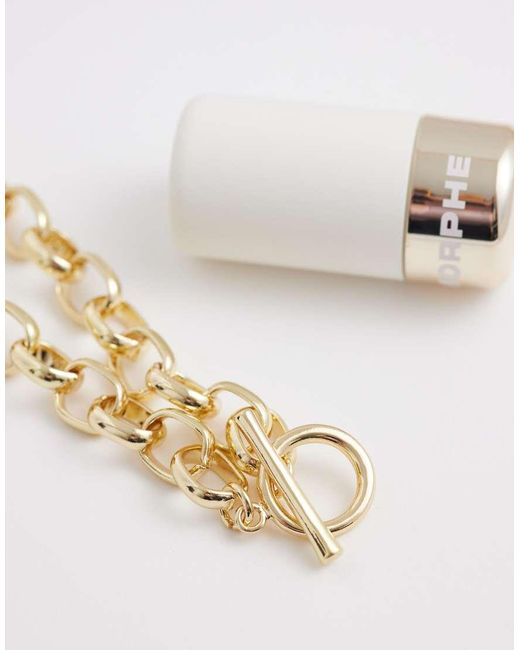 ASOS White Chunky Chain Necklace With T-Bar Detail