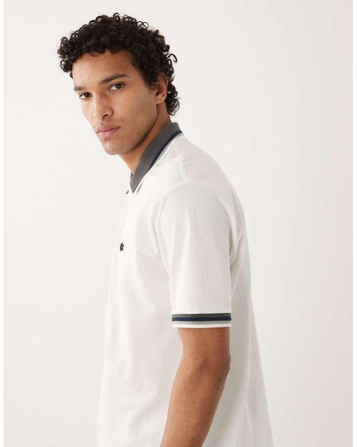 ARMANI EXCHANGE White Logo Polo Shirt for men