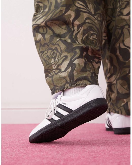 Adidas Originals Pink Samba Lt Patent Leather Trainers