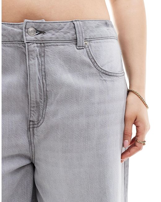 ASOS Gray Asos Design Curve Soft Wide Leg Jean