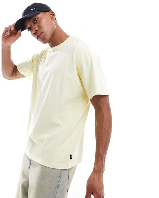 Premium essentials - t-shirt oversize Nike pour homme en coloris White