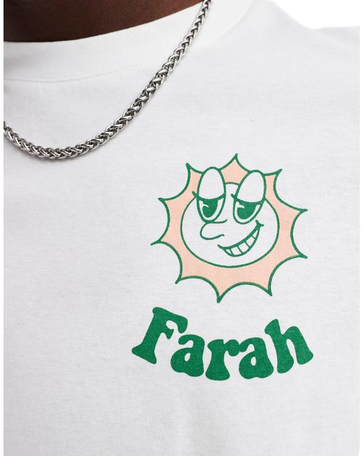 Summer - t-shirt imprimé au dos Farah pour homme en coloris White