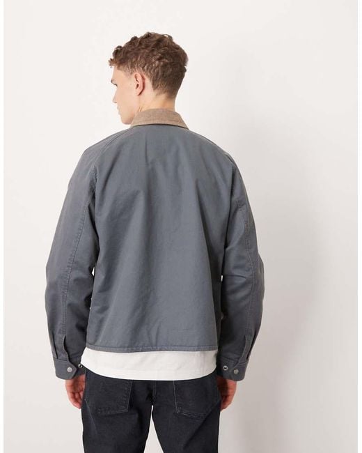 Abercrombie & Fitch Gray Lightweight Cropped Barn Jacket for men