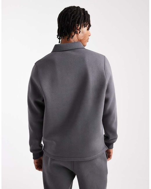 ASOS Sweatshirt Met Kraag En Kwartritssluiting in het Gray voor heren