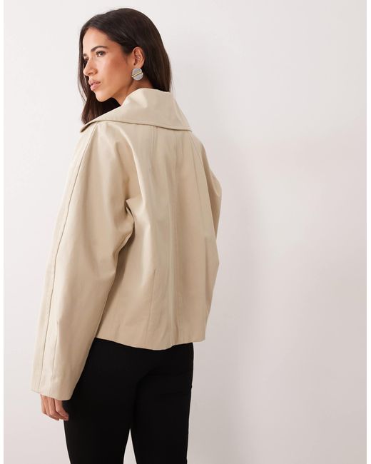 Mango Natural Short Trench Coat