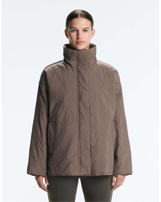 Oysho Brown Waterrepellent Fellex® Aerogel Padded Jacket