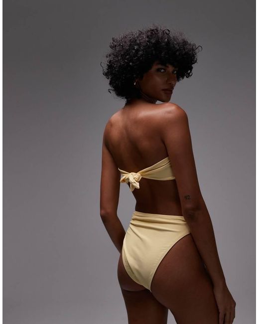 TOPSHOP Brown Thailand High Waisted Bikini Bottoms