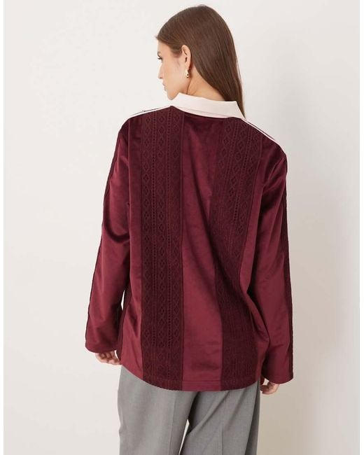 Adidas Originals Red Knitted Polo