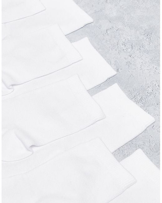 ASOS White 5 Pack Ankle Socks