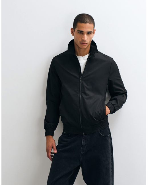 Threadbare Black Shower Proof Zip Thru Jacket for men