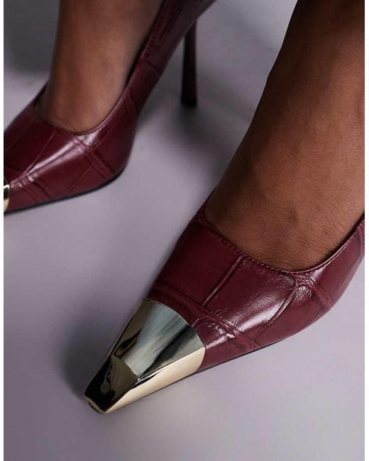 Public Desire Blue Rotate Heeled Pumps
