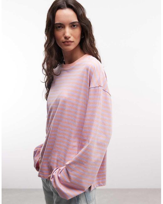 Monki Pink Long Sleeve Top