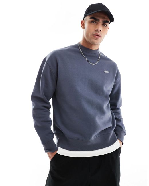 Pull&Bear Blue Stwd Sweatshirt for men