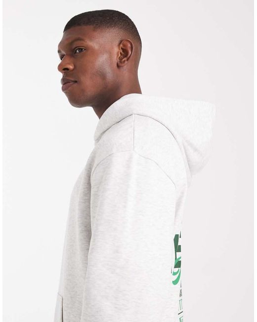 ASOS Gray Hoodie With Text Print for men