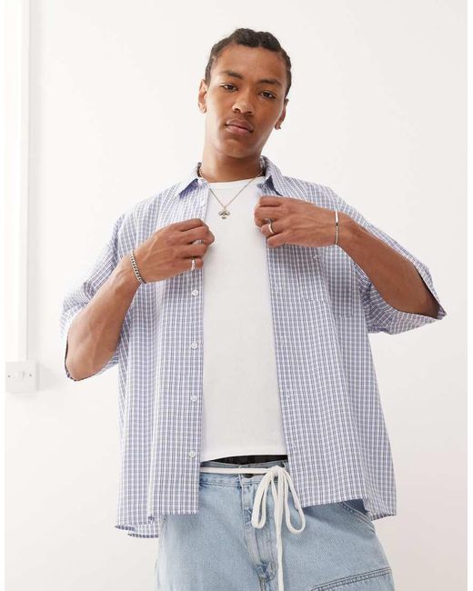 Collusion White Boxy Skate Shirt for men