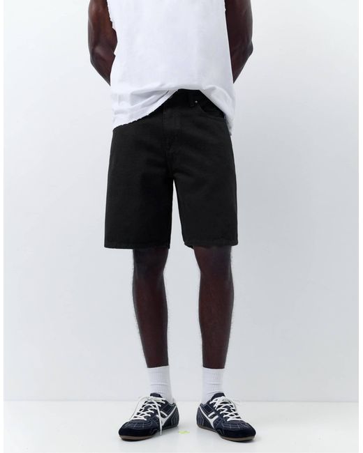 Bermuda classique en jean Pull&Bear pour homme en coloris White