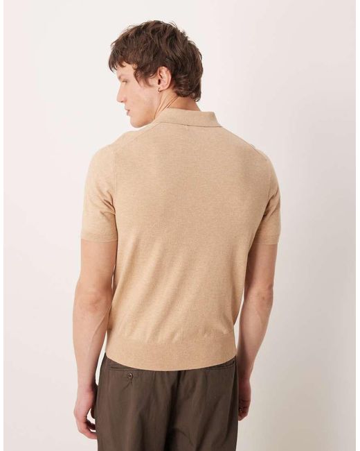 Polo Ralph Lauren Natural Icon Logo Knitted Polo for men
