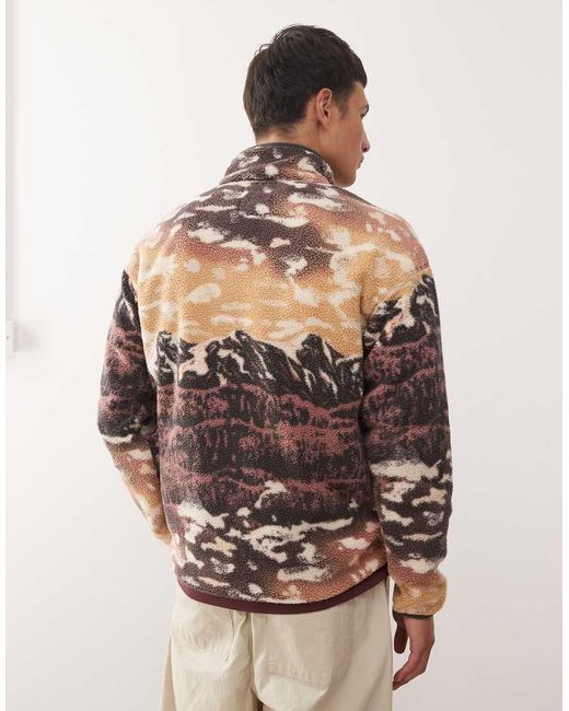 Columbia Natural Helvetia Ii Printed Half Snap Fleece for men
