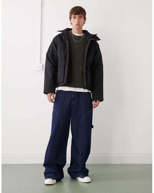 Weekday Black Utility Padded Jacket for men