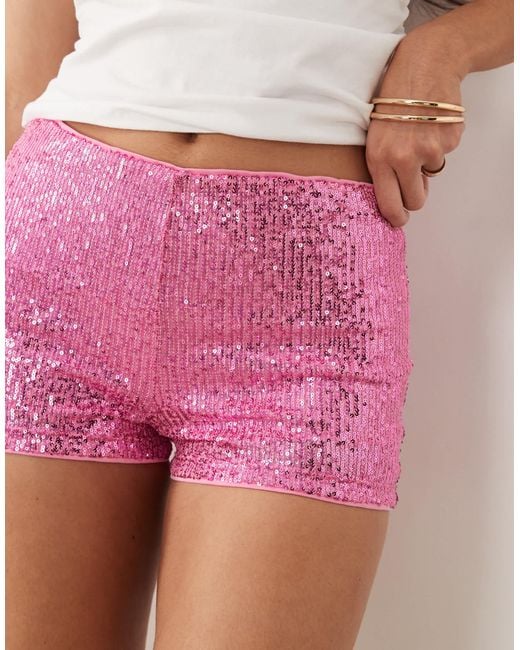 ASOS Green Sequin Mini Short