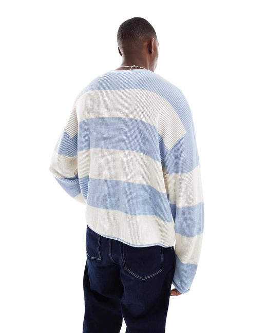 Cotton On – locker geschnittenes, langärmliges shirt aus strick in Blue für Herren