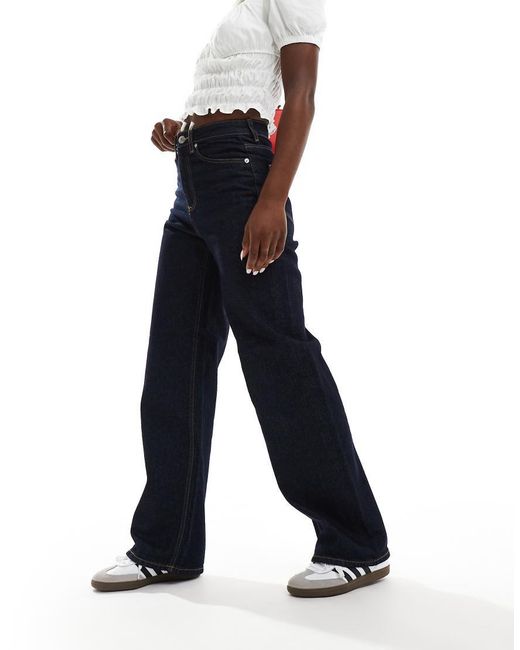 Vero Moda Blue Tessa High Waisted Wide Leg Jeans