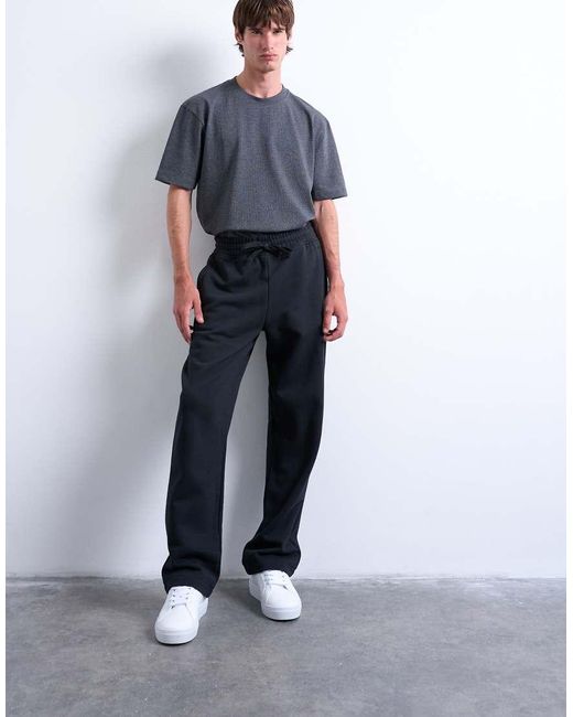 Topman White Heavyweight Straight Leg Sweatpants for men