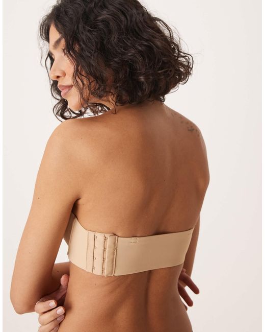 Calvin Klein Brown Seamless Strapless Bra With Side Fastening