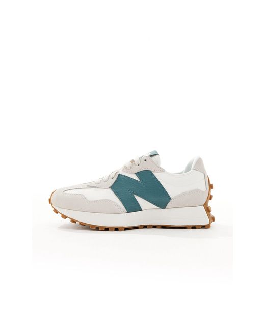 New Balance White – 327 – sneaker mit gummisohle