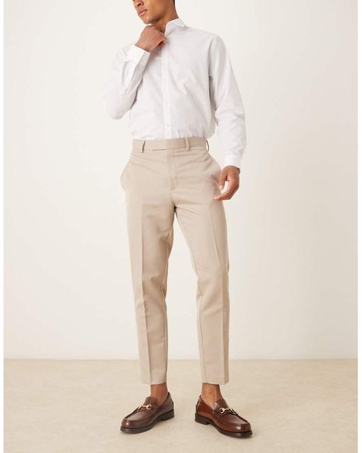 ASOS Natural Smart Tapered Trouser for men