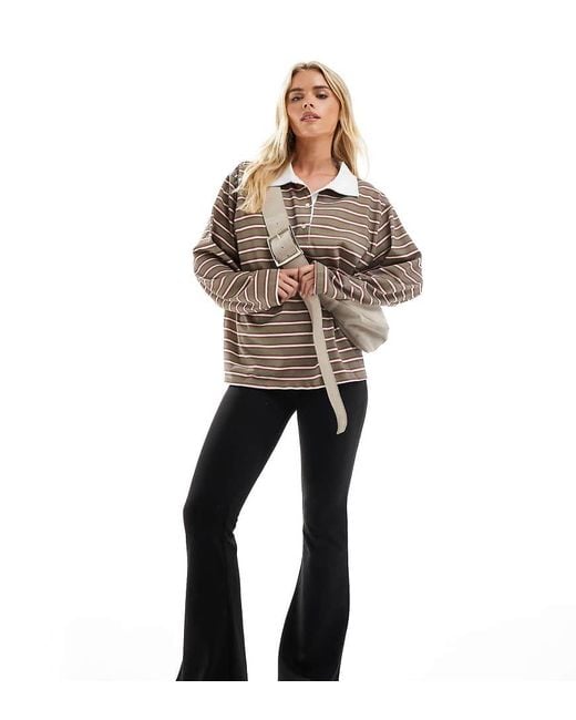 Only Petite Black High Waisted Flared Trousers