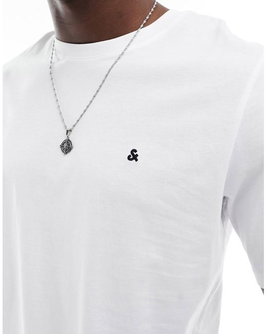 Jack & Jones White T-shirt With & Logo for men