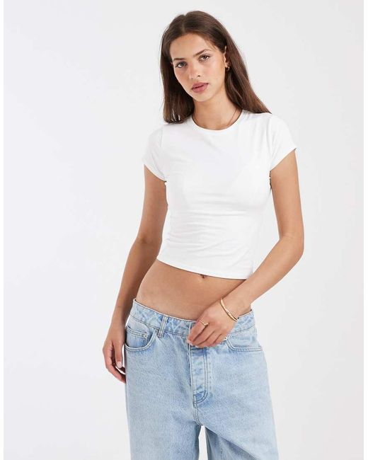 Hollister White Seamless Baby Tee