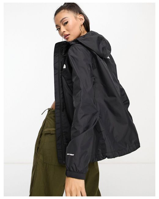 The North Face Black Antora Dryvent Waterproof Hooded Rain Jacket