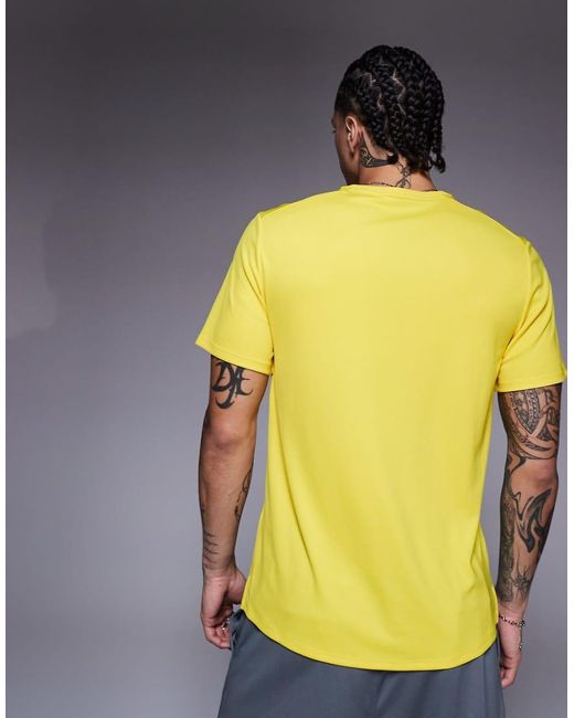 Nike Yellow Miler Dri-Fit T-Shirt for men