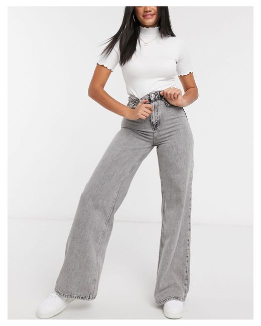 Stradivarius Denim 90s Wide Leg Jeans 