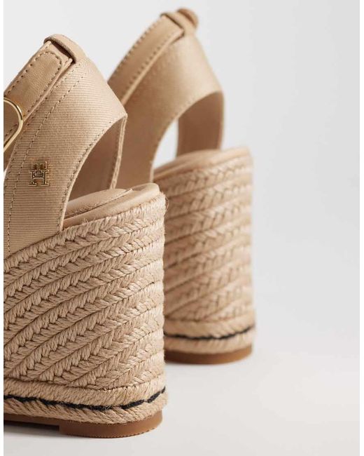 Tommy Hilfiger Metallic Wedge Heel Espadrille Sandals