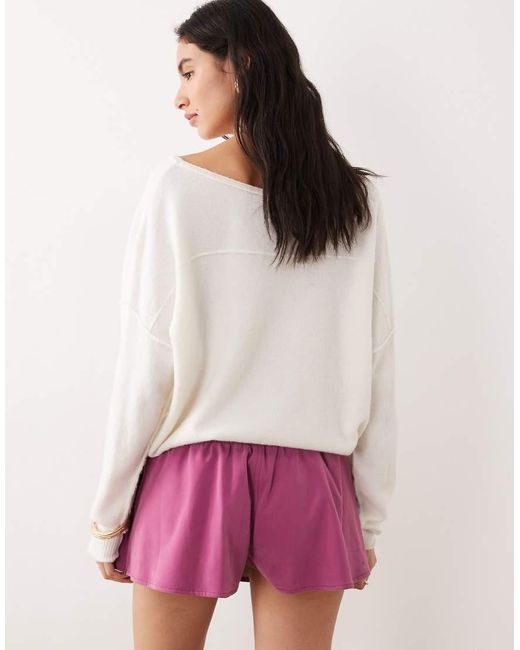 Free People Pink Paradise Suede Skort