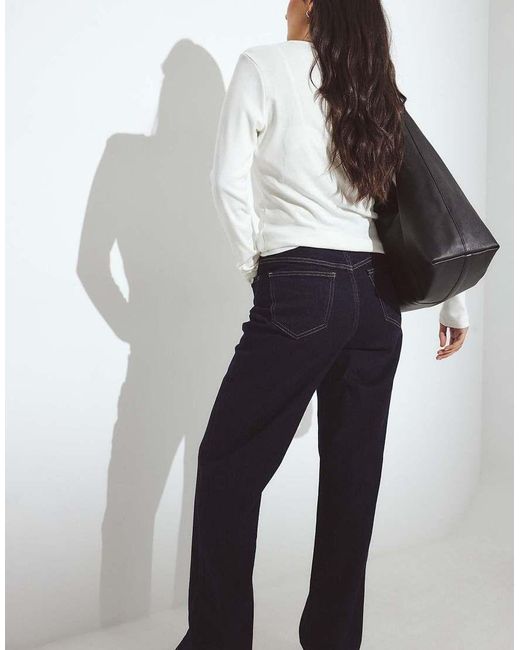 NA-KD White Straight High Waist Jeans