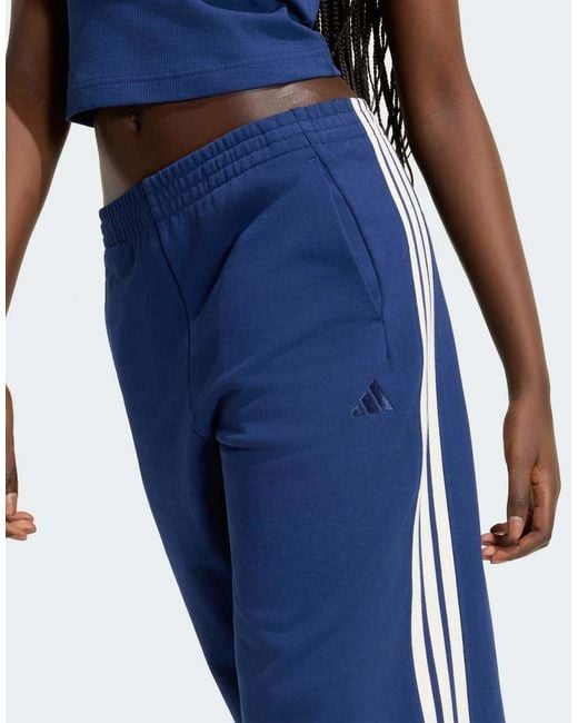 Adidas Originals Blue Adidas Kit 3-stripes Wide Pant