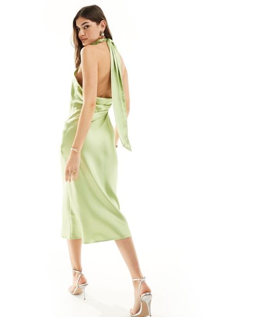Pretty Lavish Green – raleigh – midaxi-kleid aus satin
