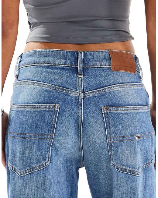 Tommy Hilfiger Blue Mia Mid Rise Relaxed Straight Jeans